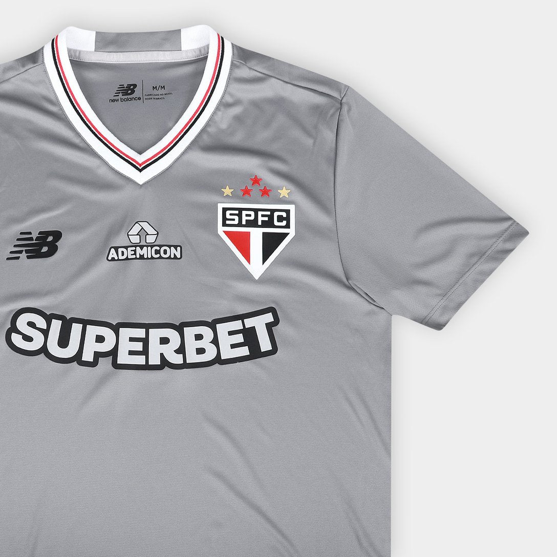 Camisa São Paulo Grey Day New Balance Masculino - Cinza