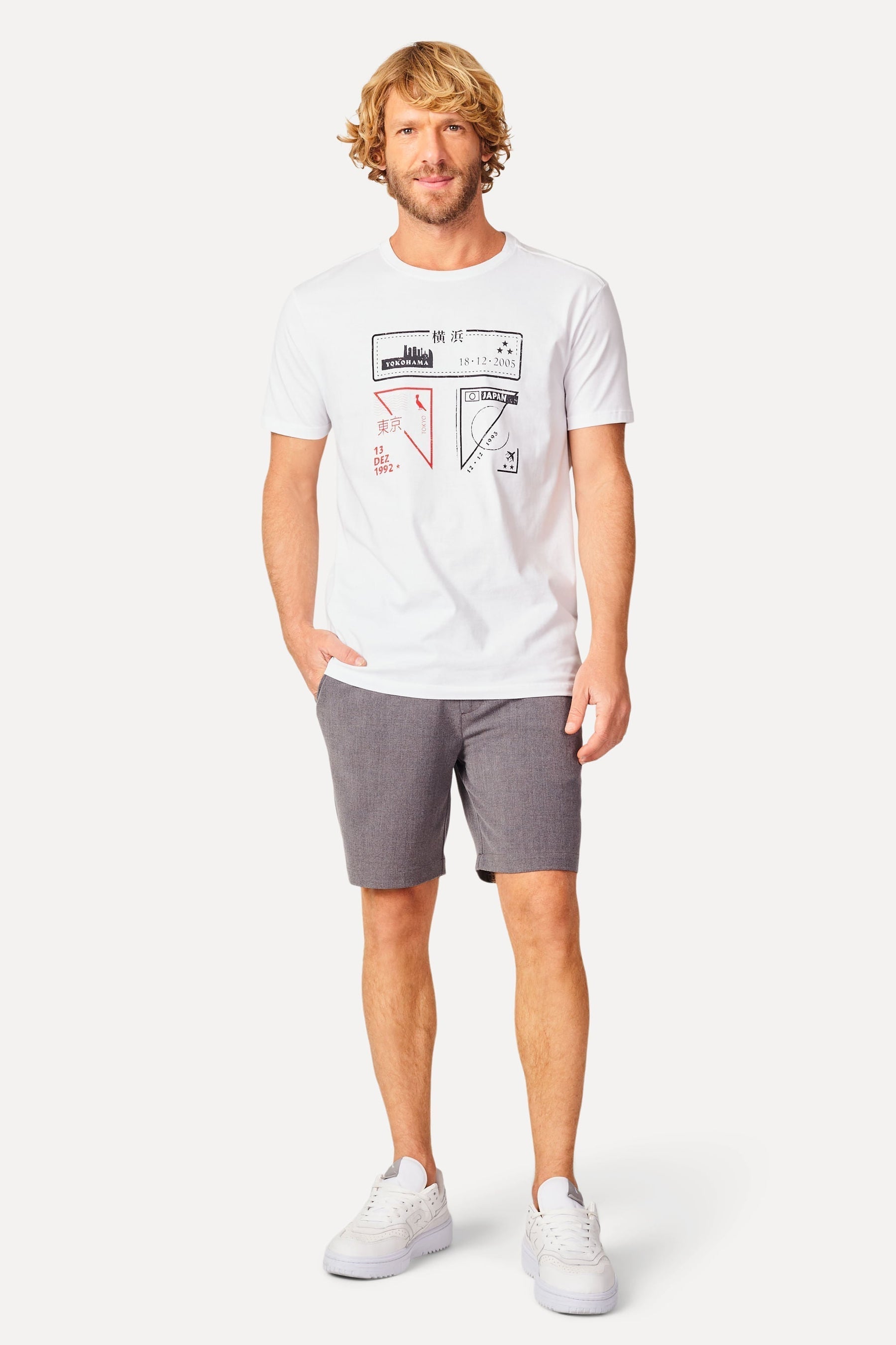 Camiseta estampada selo Japao Spfc