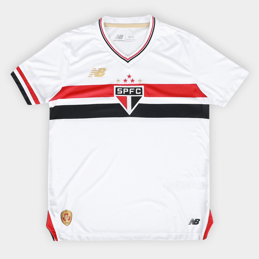 Camisa Infantil São Paulo 25/26 Home Torcedor New Balance