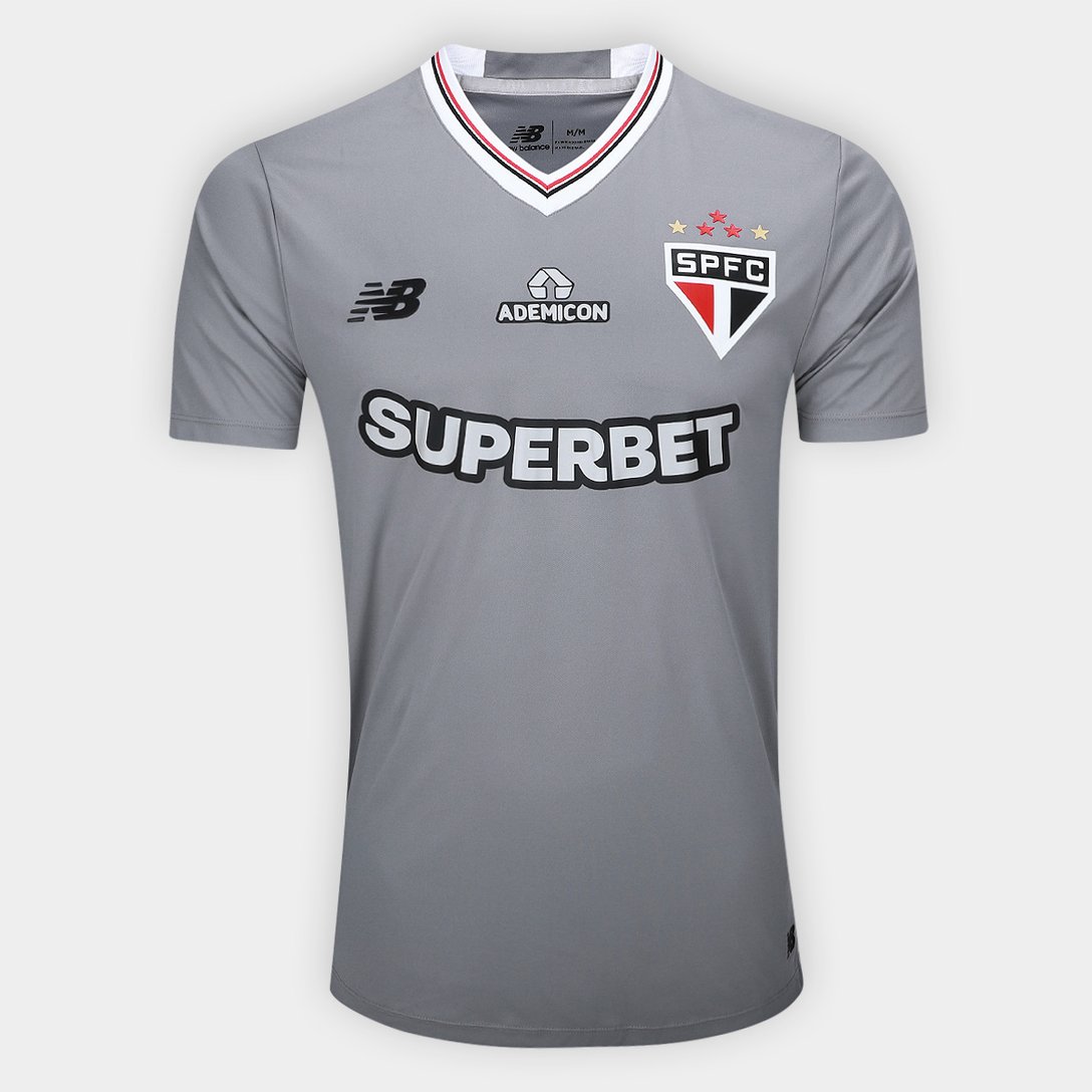 Camisa São Paulo Grey Day New Balance Masculino - Cinza